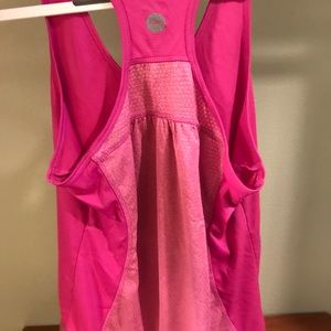 Athletic pink tank top